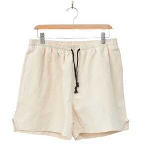s.k. manor hill‎ Men’s MT Shorts XS Bone Linen Cotton Blend 5 Inch Inseam